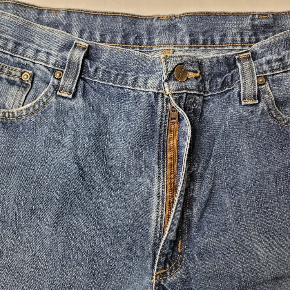 Carhartt Relaxed Fit Straight Leg Men's Blue Denim Jeans Size 38X32